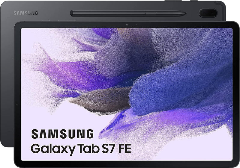 Samsung Galaxy Tab S7 FE 12.4'' 64GB Wi-Fi Android Tablet Mystic Black (Renewed)