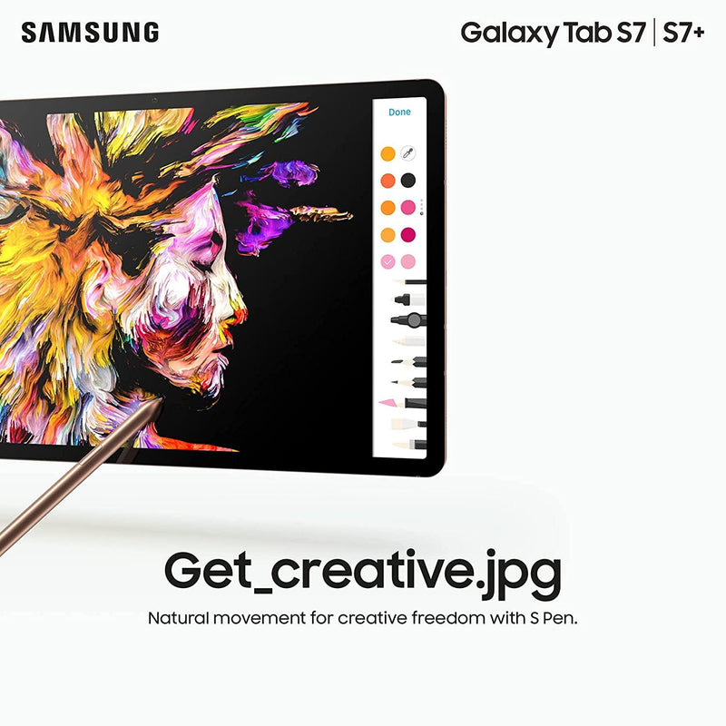 Samsung Galaxy Tab S7 Plus Wi-Fi Android 12.4'' Tablet 128 GB Mystic Silver (Renewed)