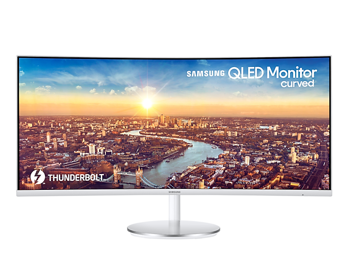 Samsung 34'' Curved Monitor UWQHD Thunderbolt 3 With Speakers LC34J791WTRXXU (Renewed)