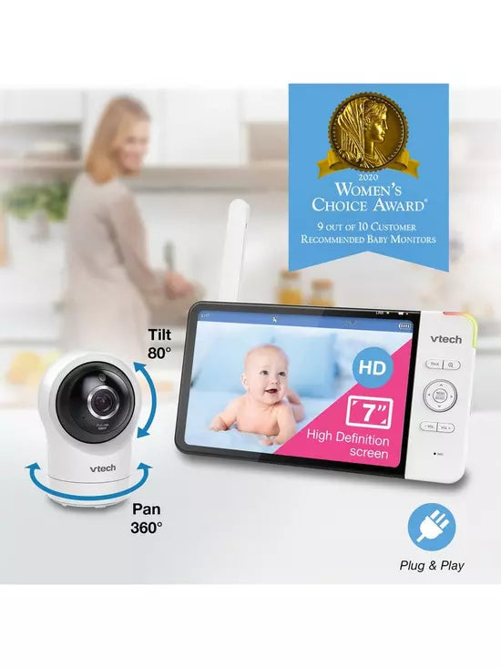 Vtech RM5764HD Digital WiFi Video Baby Monitor 5in Screen Infrared Night Vision (Renewed)