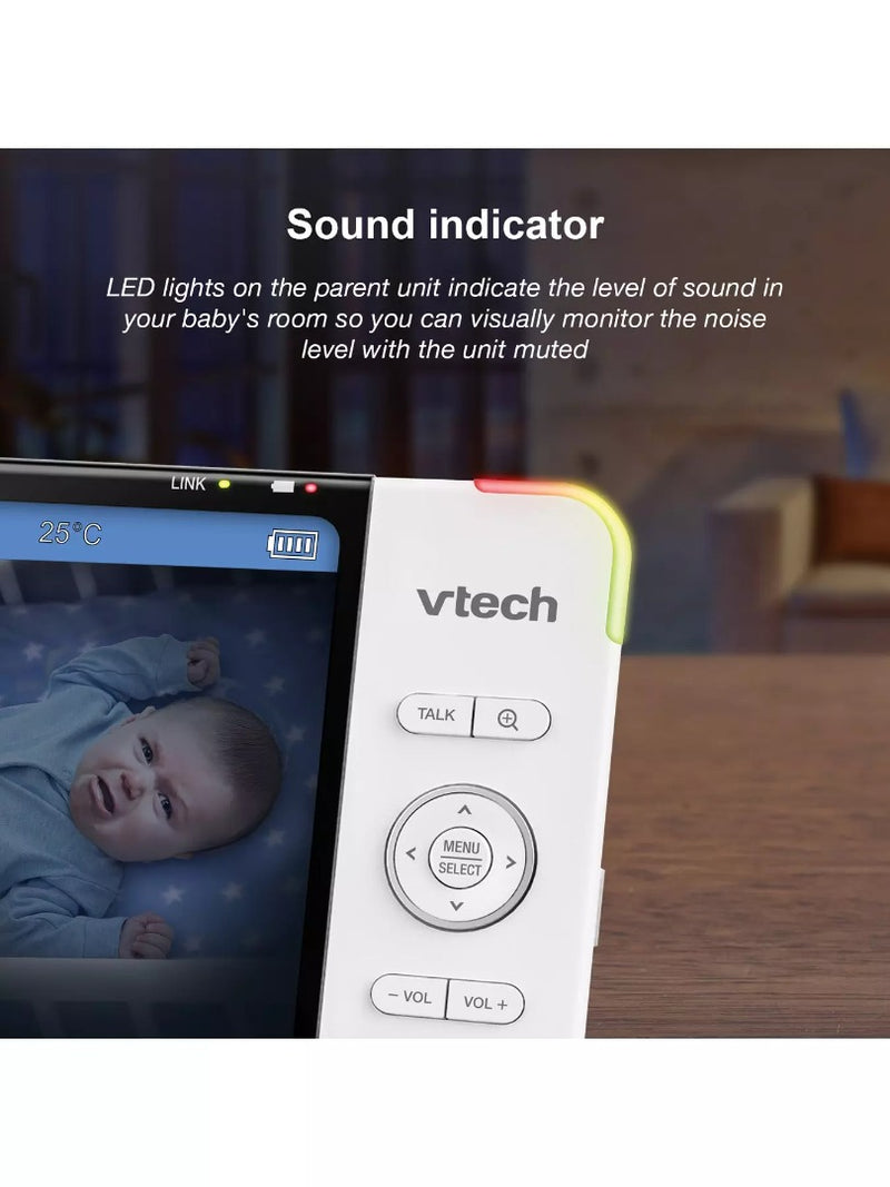 Vtech RM7764HD Digital WiFi Video Baby Monitor 7in Screen Infrared Night Vision (Renewed)