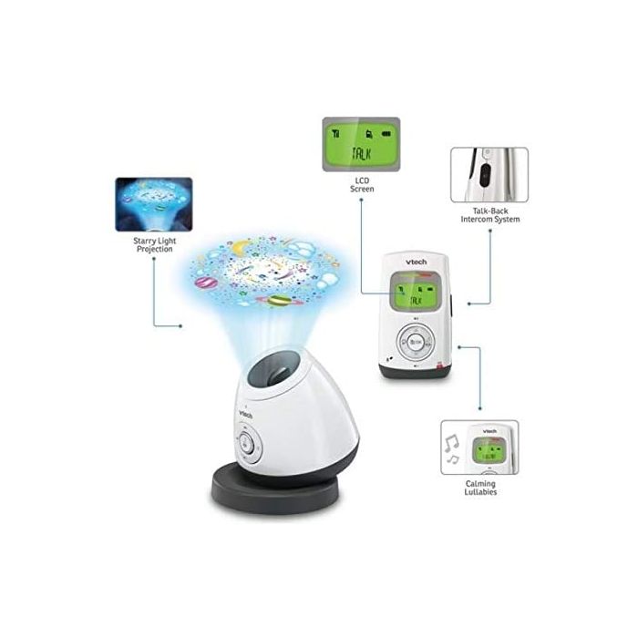 VTech BM2200 Digital Audio Baby Monitor Starlight Show Projector Room Temp (New)