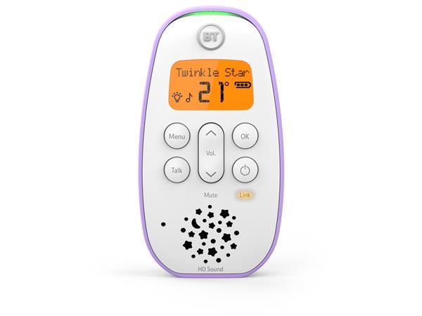 BT Digital Audio Baby Monitor 450 Lightshow Two-Way Talkback (Renewed)