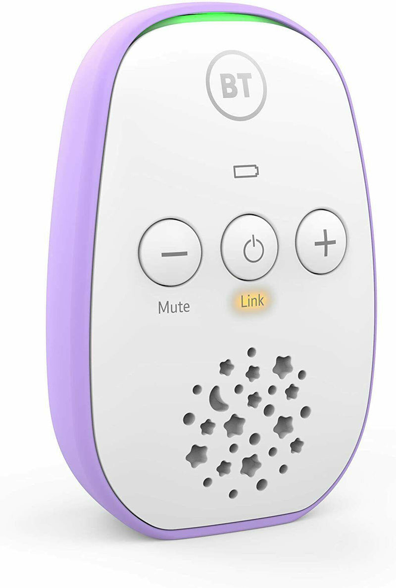 BT Digital Audio Baby Monitor 400 HD Sound and Out of Range Alert (Renewed)