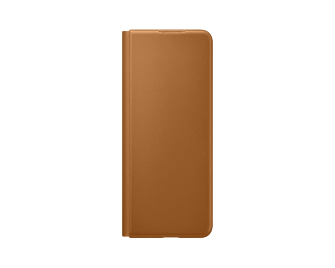Samsung Galaxy Z Fold3 5G Leather Flip Mobile Phone Cover Brown (Renewed)