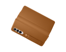 Samsung Galaxy Z Fold3 5G Leather Flip Mobile Phone Cover Brown (Renewed)