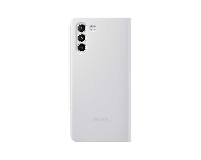 Samsung Galaxy S21+ 5G Clear View Mobile Phone Cover Light Grey (Renewed)