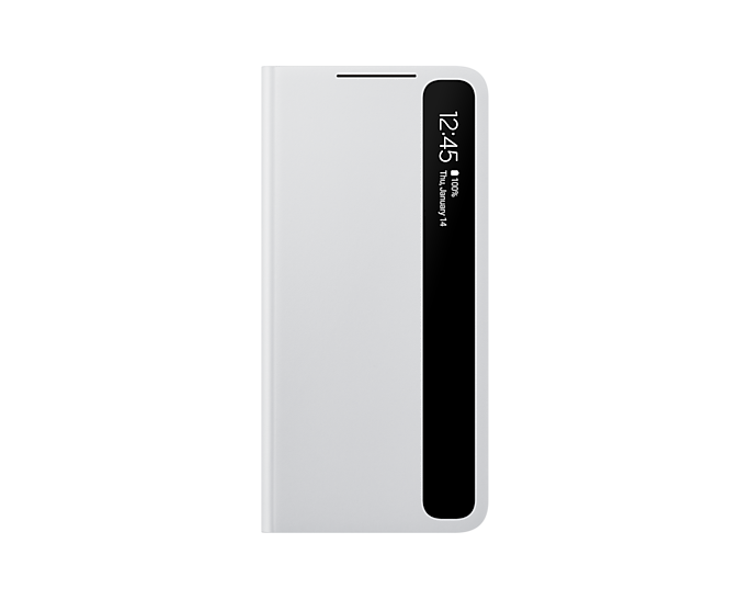 Samsung Galaxy S21+ 5G Clear View Mobile Phone Cover Light Grey (Renewed)