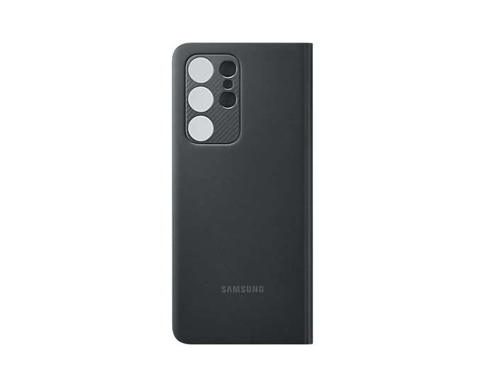 Samsung Galaxy S21 Ultra 5G Clear View Mobile Phone Cover Black (Renewed)