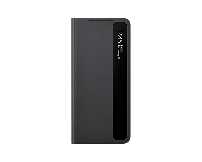 Samsung Galaxy S21 Ultra 5G Clear View Mobile Phone Cover Black (Renewed)
