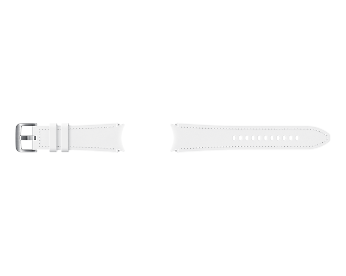 Samsung Galaxy Watch 4/Watch 4 Classic Hybrid Leather Strap S/M White (Renewed)