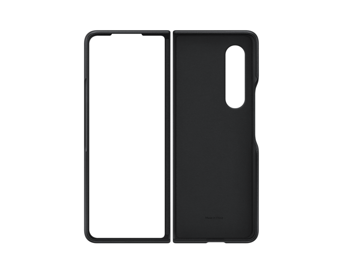Samsung Galaxy Z Fold3 5G Leather Mobile Phone Cover Black EF-VF926LBEGWW (New / Open Box)