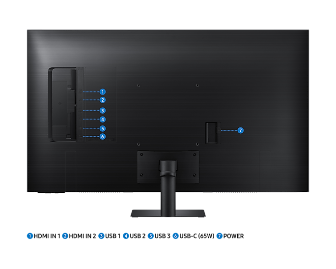 Samsung 43'' Smart Monitor M70A UHD USB-C With Speakers & Remote LS43AM700UUXXU (New)