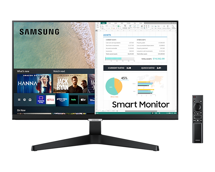 Samsung 24'' Smart Monitor M50A Full HD With Speakers & Remote LS24AM506NUXXU (New)