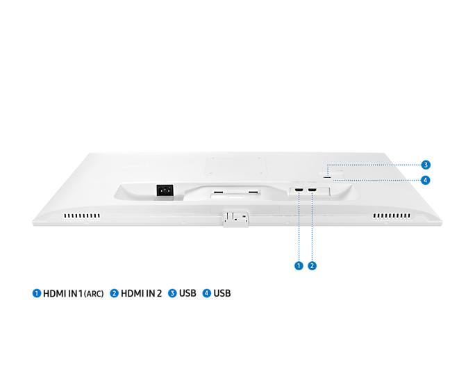 Samsung LS32AM501NUXXU 32'' M50A FHD White Smart Monitor With Speakers & Remote (Renewed)