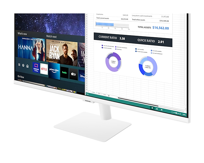 Samsung LS32AM501NUXXU 32'' M50A FHD White Smart Monitor With Speakers & Remote (Renewed)