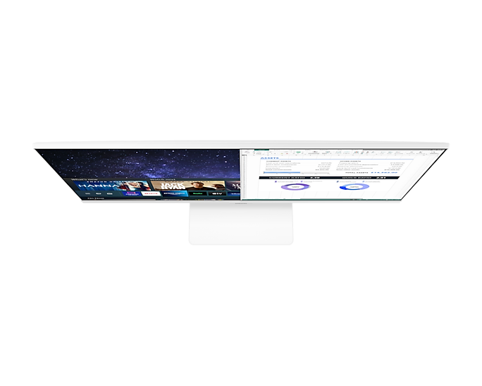 Samsung 27'' Smart Monitor M50A Full HD White Speakers & Remote LS27AM501NUXXU (Renewed)