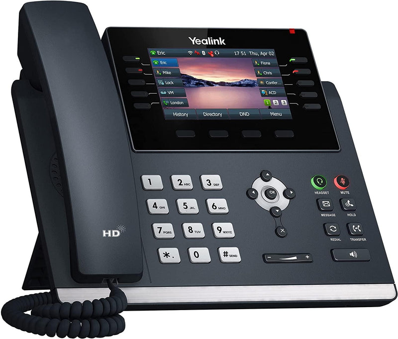 Yealink SIP-T46U IP PoE Conference Phone Optima HD Voice 4.3 In TFT LCD Display (Renewed)