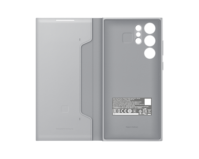 Samsung EF-NS908PJEGEW Galaxy S22 Ultra Smart LED View Cover Light Grey (Renewed)