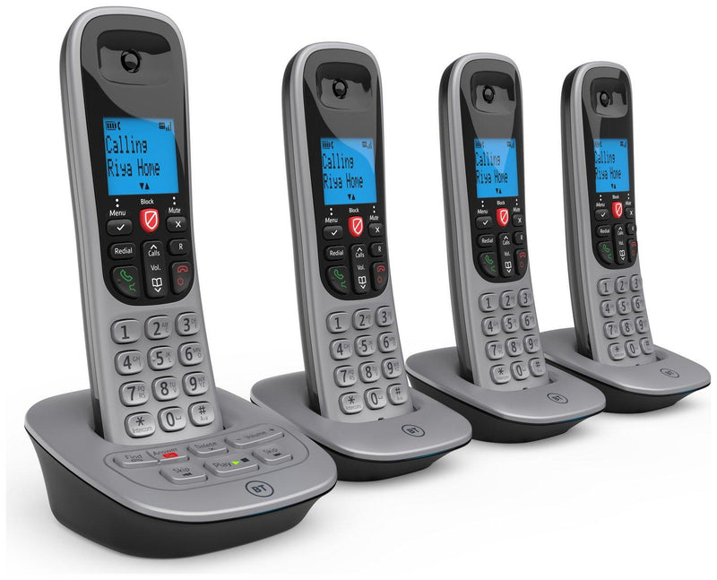 BT 7660 Quad Digital Cordless Phone With Call Blocking & Answering Machine (Renewed)