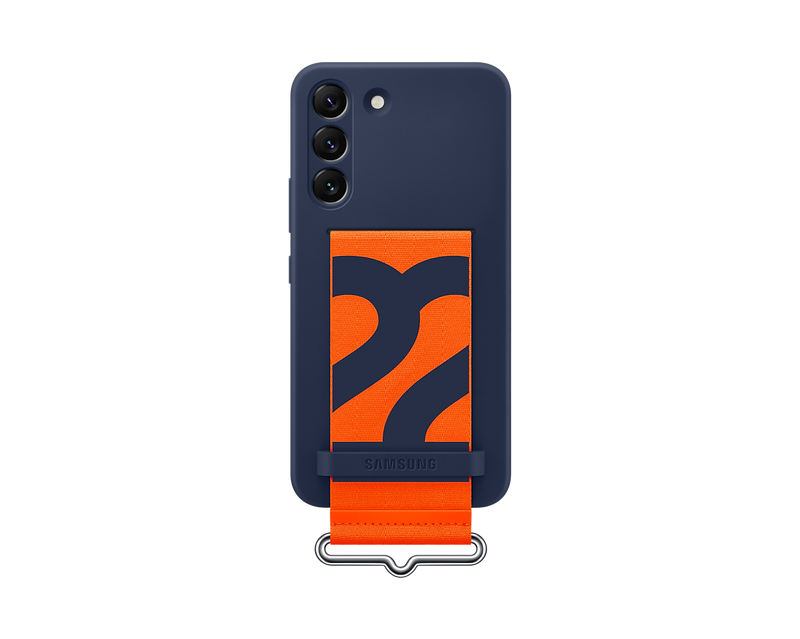 Samsung EF-GS901TNEGWW Galaxy S22 Silicone Phone Cover With Strap Navy (Renewed)