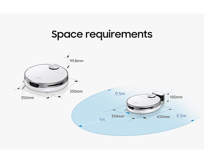 Samsung Robot Vacuum Cleaner Jet Bot LiDAR Sensor Wi-Fi VR30T80313W/EU (New / Open Box)