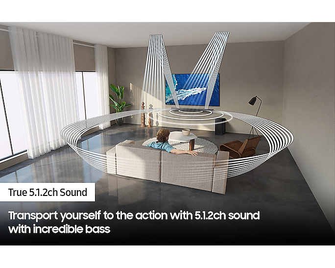 Samsung HW-Q800B/XU 5.1.2ch Dolby Atmos Soundbar With Subwoofer & Alexa Built-in (Renewed)
