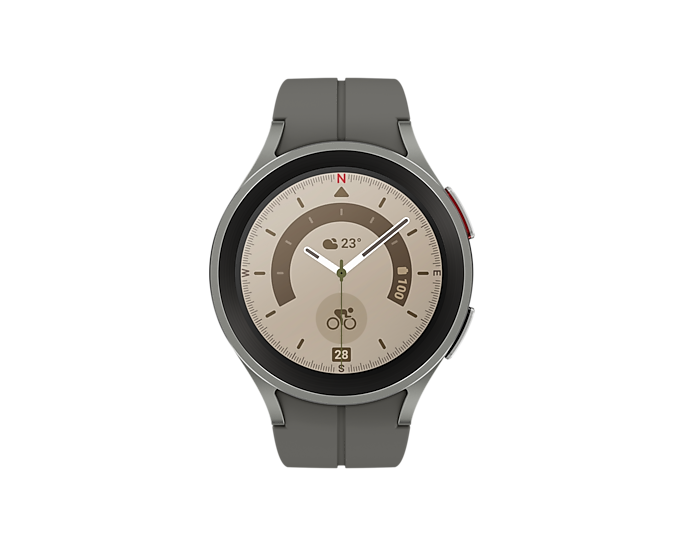 Samsung SM-R920NZTAEUA Galaxy Watch5 Pro BT NFC Titanium 45mm Grey Titanium (Renewed)