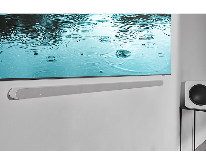 Samsung HW-S801B/XU 3.1.2 Ultra Slim Soundbar With Subwoofer Dolby Atmos White (Renewed)