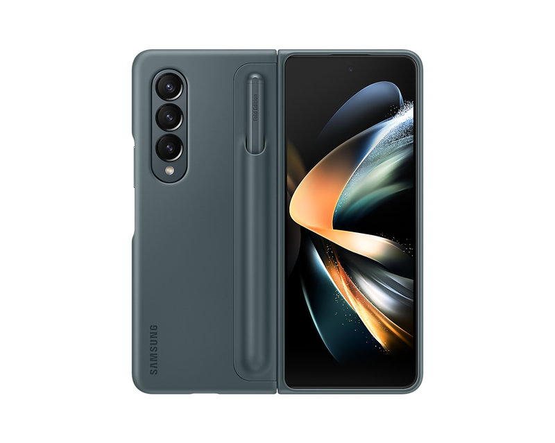 Samsung EF-OF93PCJEGWW Galaxy Z Fold4 Standing Phone Cover With Pen Graygreen (Renewed)
