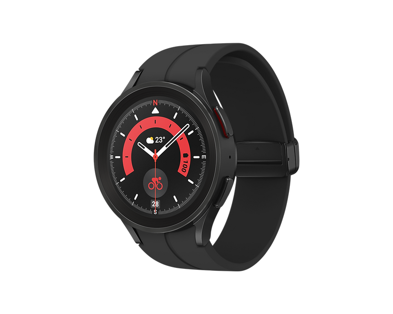 Samsung SM-R920NZKAEUA Galaxy Watch5 Pro BT NFC Titanium 45mm Black Titanium (Renewed)