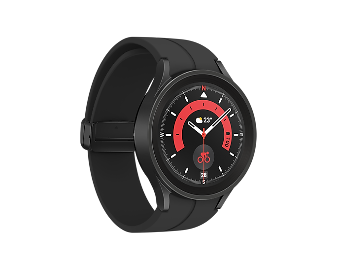Samsung SM-R925FZKAEUA Galaxy Watch5 Pro 4G LTE NFC Titanium 45mm Black Titanium (Renewed)
