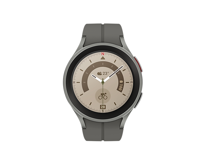 Samsung Galaxy Watch5 Pro 4G LTE NFC Titanium 45mm Grey Titanium SM-R925FZTAEUA (Renewed)