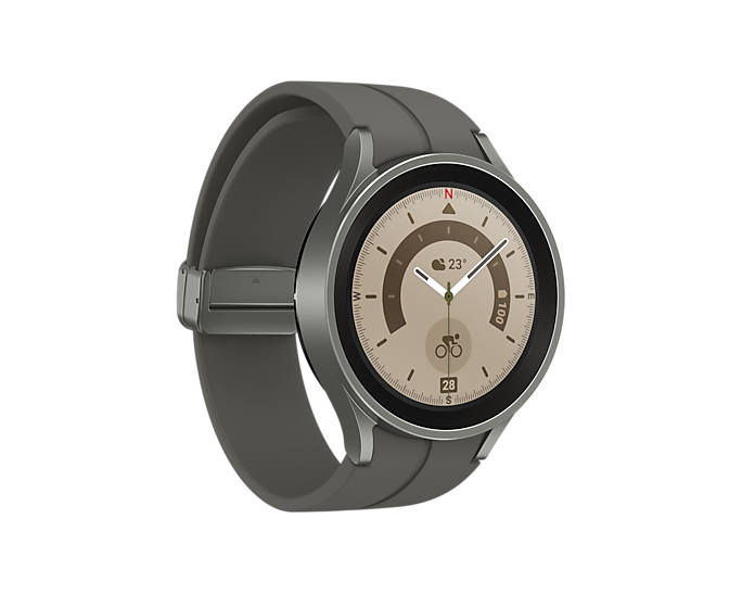 Samsung Galaxy Watch5 Pro 4G LTE NFC Titanium 45mm Grey Titanium SM-R925FZTAEUA (Renewed)