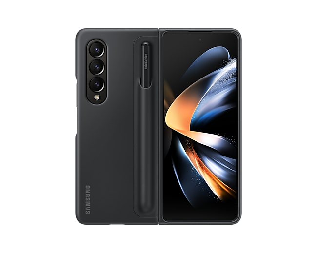 Samsung EF-OF93PCBEGWW Galaxy Z Fold4 Standing Phone Cover With Pen Black (Renewed)