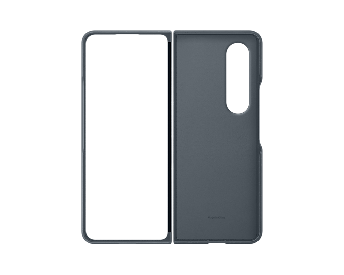 Samsung Leather Mobile Phone Cover For Galaxy Z Fold4 Graygreen EF-VF936LJEGWW (New / Open Box)