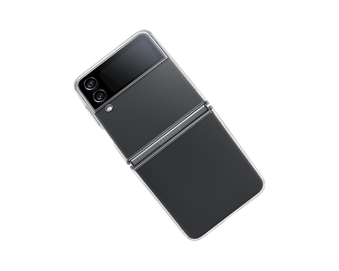 Samsung EF-QF721CTEGWW Galaxy Z Flip4 Clear Slim Mobile Phone Cover Transparent (Renewed)