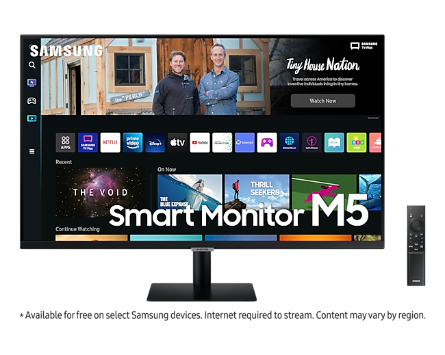Samsung 32'' Smart Monitor M50B Black FHD With Speakers & Remote LS32BM500EUXXU (Renewed)