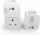BT Home Hotspot Flex 600 Kit Wired AV600 Powerline N150 Wi-Fi And Pass Through Socket (New)