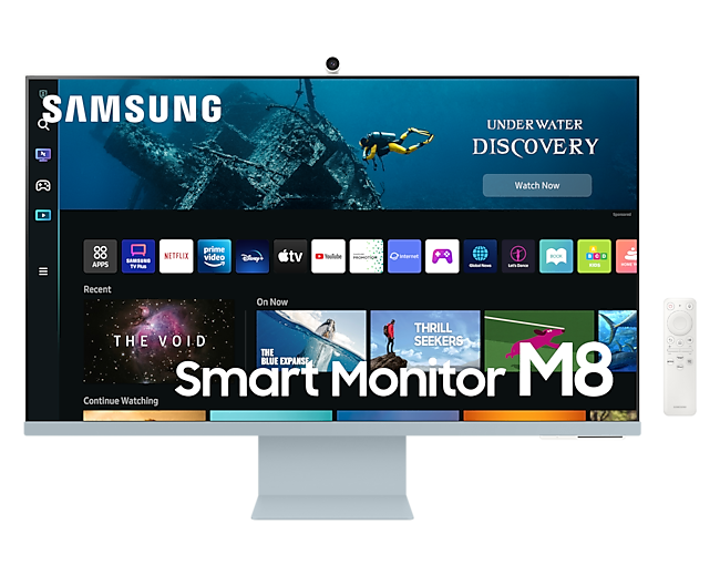 Samsung UHD Smart Monitor 32'' M80B With Speakers & Remote Blue LS32BM80BUUXXU (Renewed)