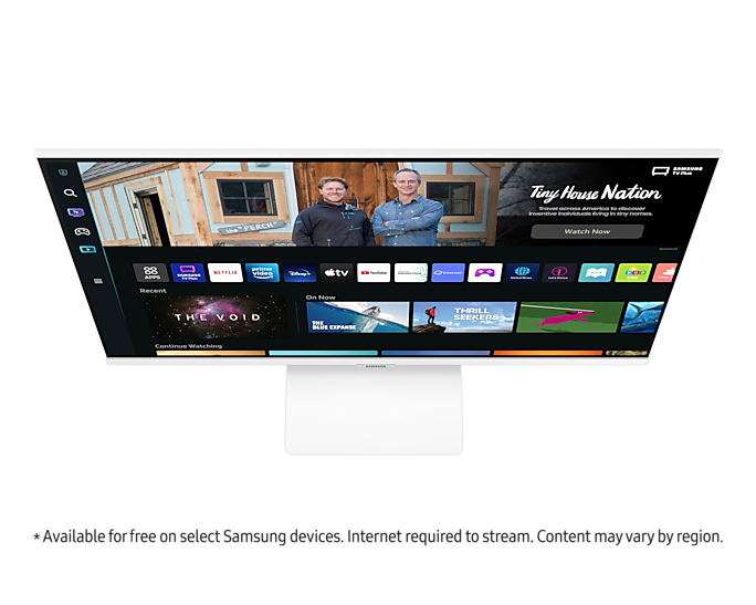 Samsung Smart Monitor With Speakers & Remote Full HD White LS27BM501EUXXU (Renewed)