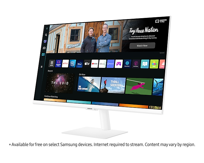 Samsung Smart Monitor With Speakers & Remote Full HD White LS27BM501EUXXU (Renewed)