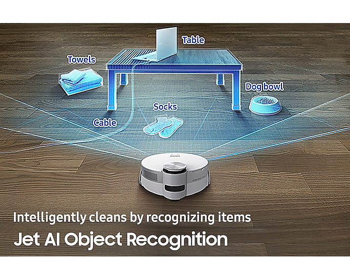 Samsung Robot Vacuum Cleaner Jet Bot AI+ Built-In Clean Station VR50T95735W/EU (Renewed)