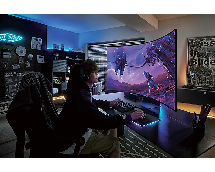 Samsung 55'' Gaming Monitor Curved Smart Odyssey Ark 1ms 165Hz LS55BG970NUXXU (New)