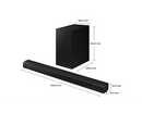 Samsung Soundbar 2.1Ch 410W With Wireless Subwoofer Virtual DTS:X HW-B550/XU (Renewed)