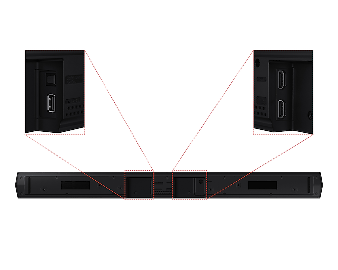 Samsung Soundbar 2.1Ch 410W With Wireless Subwoofer Virtual DTS:X HW-B550/XU (Renewed)