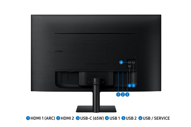Samsung LS32BM700UUXXU 32'' UHD USB-C Smart Monitor With Speakers & Remote Black (Renewed)