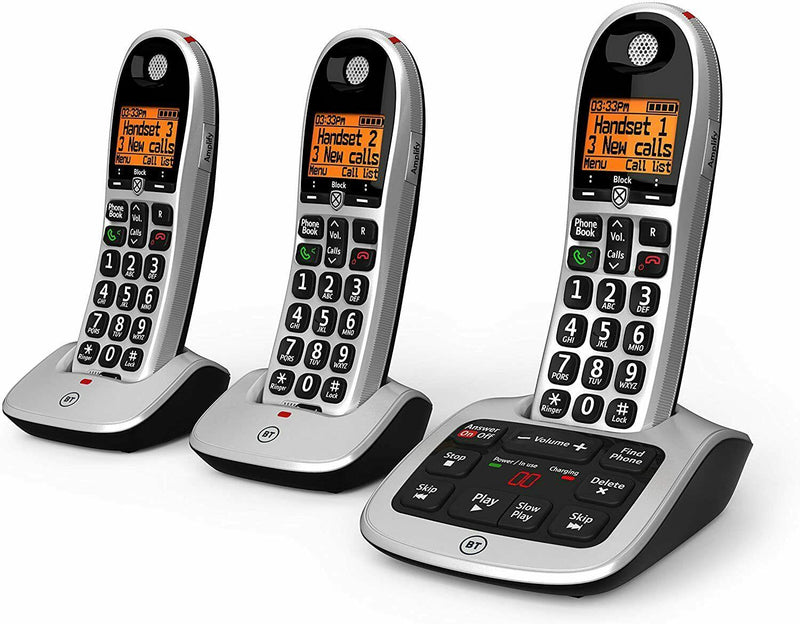 BT 4600 Trio Big Button Digital Cordless Telephone With Advanced Call Blocker (Renewed)
