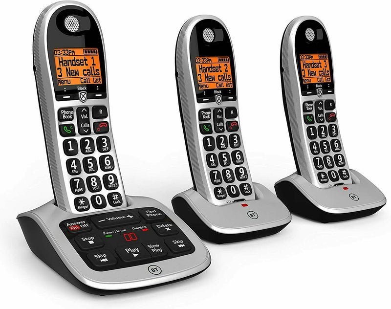 BT 4600 Trio Big Button Digital Cordless Telephone With Advanced Call Blocker (Renewed)