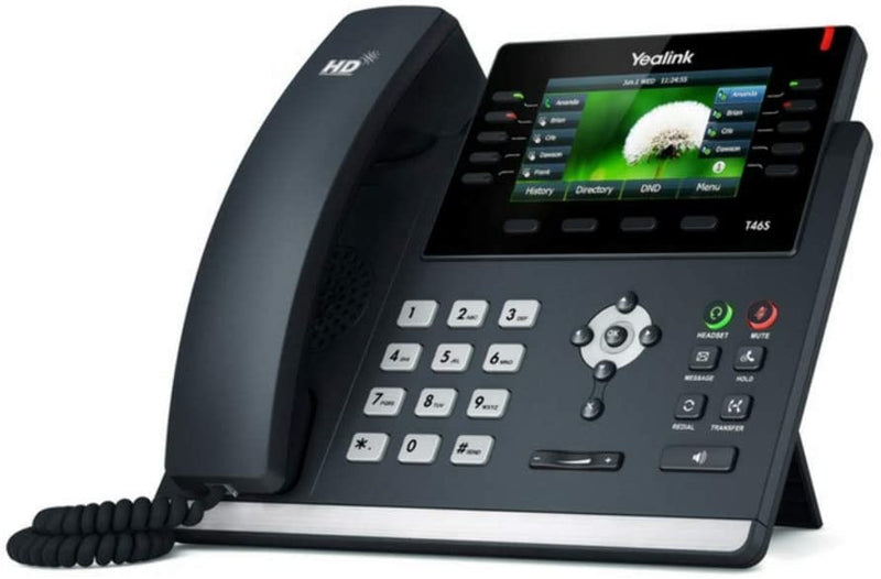 Yealink SIP-T46S PoE 16 Line IP Corded Conference Phone 4.3'' LCD Display (Renewed)